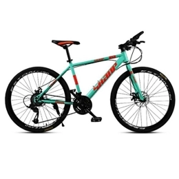 Kays Fahrräder Kays Mountainbike Mountainbike, MTB Fahrräder Carbon-Stahlrahmen, Vorderradaufhängung Und Doppelscheibenbremse, 26-Zoll-Räder (Color : Green, Size : 24-Speed)