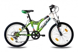 KCP Fahrräder KCP 20 Zoll Mountainbike Kinderfahrrad - JETT SF Weiss grün - Hardtail Kinder Fahrrad für Jungen und Mädchen mit 6 Gang Shimano Schaltung - für Kinder zwischen 6-9 Jahre und 1, 20-1, 40m Körpergröße