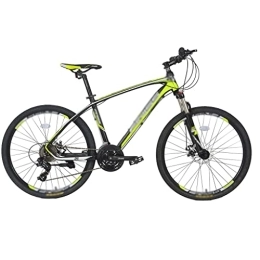KDHX Fahrräder KDHX 26-Zoll-Mountainbike aus Aluminiumlegierung, schwanzloser Rahmen vorne und hinten, mechanische Scheibenbremsen, mehrere Farben für Outdoor-Sportarten (Color : Yellow)