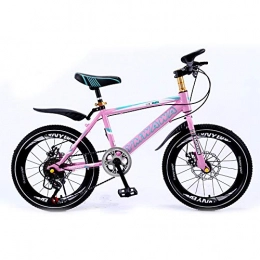 SIER Fahrräder Kinderfahrrad 18 / 20 Zoll Mountainbike Scheibenbremse Dämpfung Single Speed ​​Kinderfahrrad 5 Farbe optional, Pink, 18"