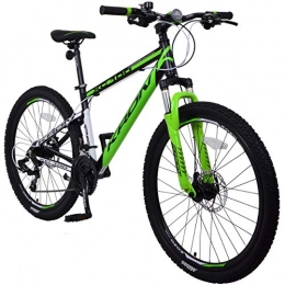 KRON Fahrräder KRON XC-100 Hardtail Aluminium Mountainbike 26 Zoll, 21 Gang Shimano Kettenschaltung mit Scheibenbremse | 16 Zoll Rahmen MTB Erwachsenen- und Jugendfahrrad | Schwarz & Grün