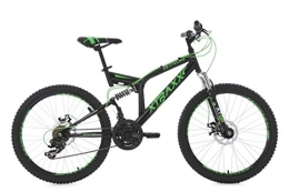 KS Cycling Fahrräder KS Cycling Jugendfahrrad Mountainbike Fully MTB Xtraxx 24'' schwarz-grün RH 43 cm