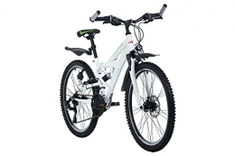 KS Cycling Fahrräder KS Cycling Kinderfahrrad Mountainbike 24'' ATB Fully 4Masters weiß-grün RH 42 cm
