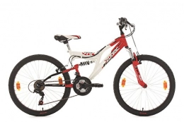 KS Cycling Mountainbike KS Cycling Kinderfahrrad Mountainbike Fully 24'' Zodiac rot-weiß RH 38 cm