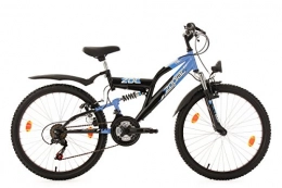 KS Cycling Mountainbike KS Cycling Kinderfahrrad Mountainbike Fully 24'' Zodiac schwarz-blau RH 38 cm
