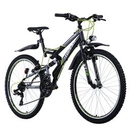 KS Cycling Fahrräder KS Cycling Mountainbike ATB 26'' Topeka anthrazit-grün RH 48 cm