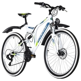 KS Cycling Fahrräder KS Cycling Mountainbike ATB Fully 26" Zodiac weiß-grün RH 48 cm