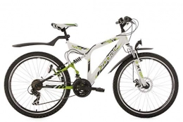 KS Cycling Fahrräder KS Cycling Mountainbike ATB Fully 26'' Zodiac weiß-grün RH 48 cm