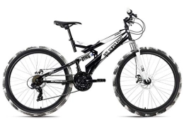 KS Cycling Fahrräder KS Cycling Mountainbike Fully 26'' Crusher schwarz-weiß RH 44 cm