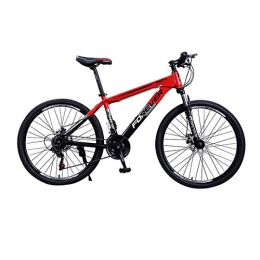 Kuqiqi Fahrräder KUQIQI Fahrrad, Mountainbike, Erwachsener Mnnlicher Schler Fahrrad, 26 Zoll 24 / 27 Geschwindigkeit, Stodmpfungs-Doppelscheibenbremse, Gelndefahrrad (Color : Red, Edition : 27 Speed)