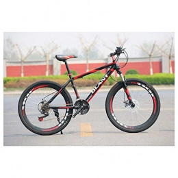KXDLR Fahrräder KXDLR 21-30 Geschwindigkeiten Mountain Bike 26 Zoll Speichenrad Federgabel Doppelscheibenbremse MTB Reifen Fahrrad, Rot, 27 Speed