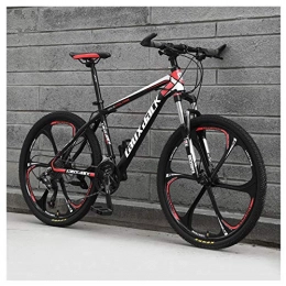 KXDLR Fahrräder KXDLR 21 Geschwindigkeits Mountain Bike 26 Zoll 6-Speichen-Rad Vorderradaufhängung Doppelscheibenbremse MTB Fahrrad, Rot