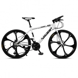 KXDLR Fahrräder KXDLR 26" Rad Doppelscheibenbremsen Herren Und Damen Mountain Bike 17" Aluminium Rahmen 21-30 Geschwindigkeiten, Weiß, 24 Speeds
