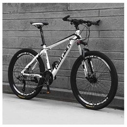 KXDLR Fahrräder KXDLR Mountainbike 30 Geschwindigkeit 26 Zoll Mit High Carbon Stahlrahmen Doppelölbrems Federgabeln Suspension Anti-Rutsch-Bikes, Weiß