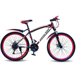 laonie Mountainbike laonie Mountain Bike Adult Variable Speed Men's and Women's 26 inch Off-Road Racing Light Student Gift Bicycle-Black red_26 inches x 17 inches