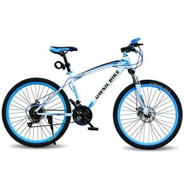 laonie Fahrräder laonie Mountain Bike Adult Variable Speed Men's and Women's 26 inch Off-Road Racing Light Student Gift Bicycle-White Blue_26 inches x 17 inches