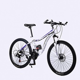 laonie Fahrräder laonie Mountain Bike Variable Speed Bicycle 24 / 26 inch Adult Bike Male and Female Students Bicycle Double Disc Brake Mountain Bike-White_26 inch