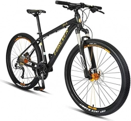 LAZNG Fahrräder LAZNG Mountainbike 27, 5 Zoll Erwachsener 27-Gang Hardtail Mountainbike, Alurahmen Adjustable Seat Gold-