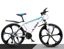 LBWT Mountainbike LBWT 26 Zoll Mountainbike, Off-Road Fahrräder, Herren-MTB, High-Carbon-Stahl, Doppelaufhebung, Geschenke (Color : White Blue, Size : 27 Speed)