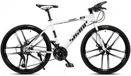 LBWT Fahrräder LBWT Erwachsene Comfort Mountainbike, 26 Zoll Off-Road-Fahrräder, High Carbon Stahl, Doppelaufhebung, Geschenke (Color : White, Size : 21 Speed)