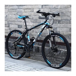 LHQ-HQ Fahrräder LHQ-HQ 24 Zoll Mountainbike 24-Gang Aluminium Leichtes Speichenrad, Für Frauen, Jugendliche, Erwachsene, Black and Blue