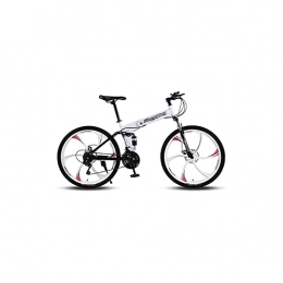 Liangsujian Fahrrad Mountainbike Road Fat Bike Bikes Geschwindigkeit 26 Zoll 21 Geschwindigkeit Fahrräder Mann Aluminiumlegierung Rahmen (Color : White, Number of speeds : 27)