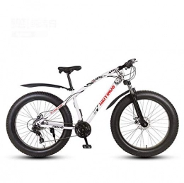 LJLYL Mountainbike LJLYL 26 Zoll Fat Tire Mountainbike Fahrrad für Erwachsene, MTB Bike mit hohem Kohlenstoffstahlrahmen und verstellbarem Sitz, Federgabel, Doppelscheibenbremse, B, 27 Speed