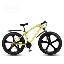 LJLYL Mountainbike LJLYL 26-Zoll-Mountainbike-Fahrrad für Erwachsene, 4, 0-Zoll-Fat-Tire-MTB-Fahrrad, Hardtail-Rahmen aus Kohlenstoffstahl, Federgabel, Doppelscheibenbremse, D, 24 Speed