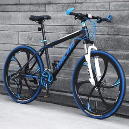 LJLYL Fahrräder LJLYL Mountainbike für Erwachsene Männer und Frauen, MTB-Fahrradrahmen aus Kohlenstoffstahl mit Doppelscheibenbremse, Aluminiumlegierungsräder, D, 24 inch 21 Speed