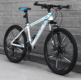 LJLYL Mountainbike LJLYL Mountainbike für Erwachsene, Rahmen aus Hardtail-MTB mit hohem Kohlenstoffstahlrahmen, stoßdämpfende Vorderradgabel, Doppelscheibenbremse, Aluminiumlegierungsräder, A, 26 inch 27 Speed