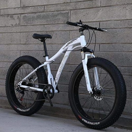 LJLYL Fahrräder LJLYL Mountainbikes, Fat Tire Hardtail Rahmen aus hohem Kohlenstoffstahl Mountainbike, Federgabel Mountainbike, Doppelscheibenbremse, A, 26inch 27 Speed