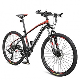 LOISK Fahrräder LOISK Mountainbike 27 Gang Fahrrad MTB Getriebe mit Double Hydraulic disc Brake, Fitness im Freien Freizeitradfahren, Black red