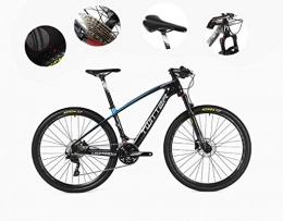 Love Life Cross-Country-Fahrrad, Mountainbike/Geeignet Für Höhe 150-165Cm, 5 Farben, Kohlefaser-Material, M6000-30 Geschwindigkeit Öl-Scheibenbremse, Symphony-Logo,Blue
