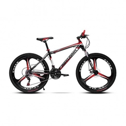 LRHD Fahrräder LRHD Mountainbike hochgekohlt Stahlrahmen Fahrrad-Gabel Federung 3 Messer Rder Doppelscheibenbremse Rennrad 24 / 26 Zoll MTB Bike Rennrad Outdoor Radfahren, 21 Speed (Red) (Gre : X-Large)