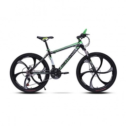 LRHD Fahrräder LRHD Mountainbike hochgekohlt Stahlrahmen Fahrrad-Gabel Federung 6 Messer Rder Doppelscheibenbremse Rennrad 24 / 26 Zoll MTB Bike Rennrad Outdoor Radfahren, 21 Speed (Grn) (Gre : L)
