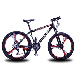 LZZB Fahrräder LZZB Mountainbike mit Carbonstahlrahmen 21 / 24 / 27 Speed ​​Fahrrad 26 Zoll Räder mit Doppelscheibenbremse Unisex (Größe: 24 Speed, Farbe: Grün) / Rot / 24 Speed