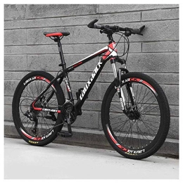 Mnjin Fahrräder Mnjin Outdoor-Sport 26"Vorderradaufhängung Mountainbike aus kohlenstoffhaltigem Stahl mit Variabler Geschwindigkeit, geeignet für Jugendliche ab 16 Jahren 3 Farben, schwarz