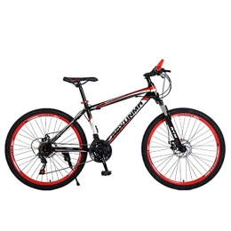 Mountain Bike Fahrräder Mountain Bike Fahrrad mit verdicktem Rahmen aus Kohlenstoffstahl mit Doppelscheibenbremse (24 / 26 Zoll 21 / 24 / 27 Gänge weiß und blau; schwarz und grün; schwarz und rot; schwarz und weiß)