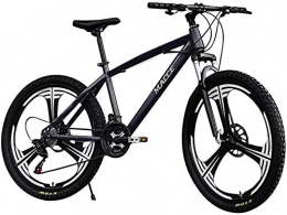 BBZZ Fahrräder Mountain Bike für Männer 26inch Carbon Steel Mountainbike 21-Gang-Fahrrad Full Suspension MTB, Schwarz