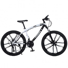 Mountain Bike Fahrräder Mountain Bike Kreuzförmige Reifen, heterosexueller Rahmen aus Kohlenstoffstahl, Cross-Country-Fahrrad (schwarz, gelb, rot und grün 24 / 26 Zoll 21 / 24 / 27 / 30 Gänge) Fahrrad mit Doppelscheibenbremse
