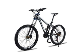 Generic Fahrräder Mountain Bike, Mountainbike Unisex-Mountainbike, 26-Zoll-Aluminiumlegierungsrahmen, 24 / 27-Gang-MTB-Fahrrad mit Doppelfederung und Doppelscheibenbremse, schwarz, 27-Gang