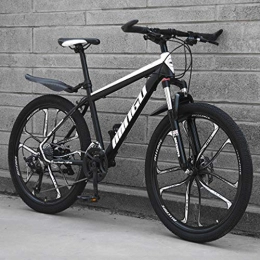 BSWL Mountainbike Mountainbike 24 / 26 Speed Cross Country Fahrrad Student Road Racing Speed Bike Stoßdämpfendes Mountainbike Offroad Dual Coole Persönlichkeit, Black and White, 26