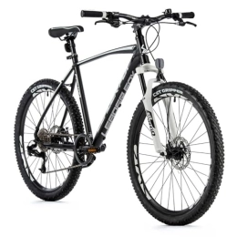 Leaderfox Fahrräder Mountainbike 26 Leader Fox Factor 2023 schwarz matt weiß 8 V Rahmen Aluminium 20 Zoll (Größe Erwachsene 180 bis 188 cm)