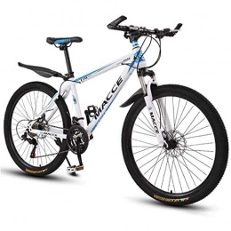 WXXMZY Fahrräder Mountainbike, 26-Zoll-Mountainbike Für Erwachsene, Mountainbike Für Männer Und Frauen, Rahmen Aus Leichtem Kohlenstoffstahl (Color : White, Size : 24 Speed)
