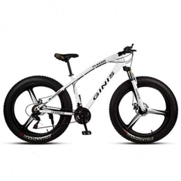 WJSW Fahrräder Mountainbike 26 Zoll Stahlrahmen - Doppelscheibenbremsen Mountainbike Sport Freizeit für Erwachsene (Farbe: Weiß, Größe: 30 Geschwindigkeit)