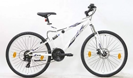 VTT Fahrräder Mountainbike, 26 Zoll, vollgefedert, Axis / SPR mit Scheibenbremse vorne – 21 Gänge mit Shimano – Vorbau Headset + Kettenschaltung und Freilauf Shimano