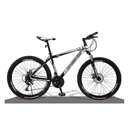 FBDGNG Fahrräder Mountainbike, 27, 5 Zoll, 24 / 27 Gänge, Doppelscheibenbremse, MTB-Fahrrad für Erwachsene, aus Hartstahl, für Damen und Herren, Größe: 21 Gänge, Farbe: Schwarz