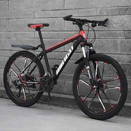 Relaxbx Fahrräder Mountainbike 27 Geschwindigkeiten Carbon Steel Frame Rennrad 24 / 26 Zoll Räder Unisex, Weiß, 24 Zoll