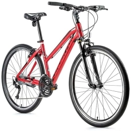Leaderfox Fahrräder Mountainbike 28 Leader Fox Daft 2021 Damen Rot Ducati-Schwarz 8V Rahmen 18 Zoll (Erwachsenengröße 170 bis 178 cm)