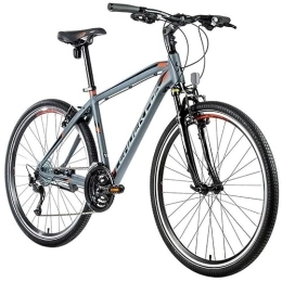 Leaderfox Fahrräder Mountainbike 28 Leader Fox Daft 2021 Herren Grau Mat-Orange 8V Rahmen 20, 5 Zoll (Erwachsenengröße 183 bis 190 cm)